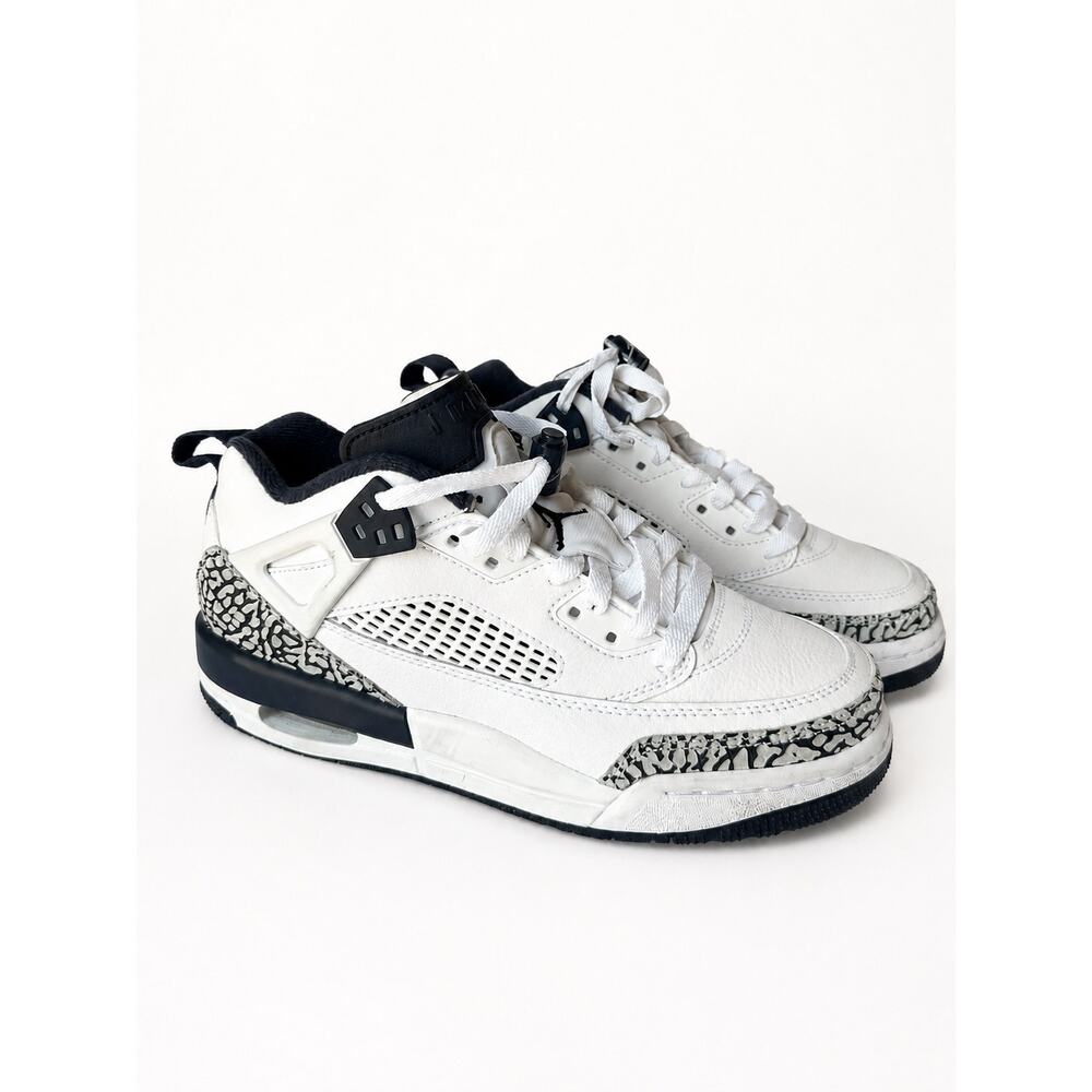 Nike Air Jordan Spizike Low White Obsidian Blue GS Size 6Y Sneakers Shoes